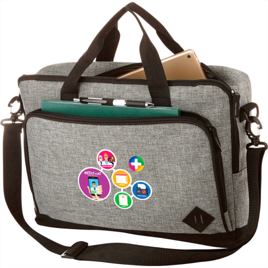 Graphite 15 Inch Computer Briefcases Branded